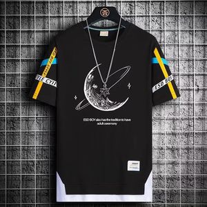 Summer Mens Tshirt Korean Casual Breattable Top High Street Fashion Printed Short Sleeve Oneck Tee Minimalistkläder 240428