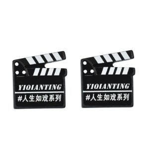 30pcs Reçine Aksesuarları Minyatür Simülasyon Film Clapper Board Sahne Oyuncak Süsler Broş El Yapımı Dekorasyon Malzemeleri 240430