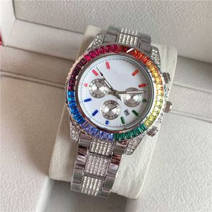 Titta på Watches AAA 2024 Lao Watch Colorful Diamond Business Quartz Watch