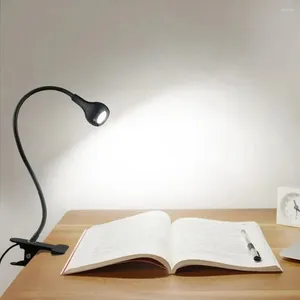 Lâmpadas de mesa USB Tubo flexível Luz LED ajustável com suporte de clipe para lâmpada de lâmpada de lâmpada de leitura de lâmpada de lâmpada de lâmpada de lâmpada