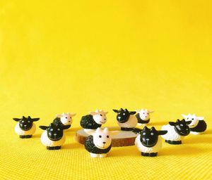 20 pezzi in miniatura Animalsblack e bianca Sheepcutefairy Gardendoll HouseterrariumgnomefigurineHome Desktop Decor5461127