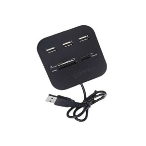 High Speed USB 2.0 Hub 3 Ports with Card Reader Mini Hub USB Combo All In One USB Hubs Splitter Adapter for PC Laptop Computer