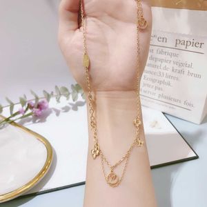 18K Gold Plated Stainless Steel Necklaces Choker Chain Letter Lock Pendant Statement Fashion Womens Necklace Wedding Jewelry Acce