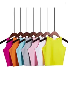 Tanques femininos Moda 2024 Mulheres Sexy Algodão Cultura Top Bustier Multicolor Multicolor Blusas Blusas Blusas Tank Camisole 14 cores