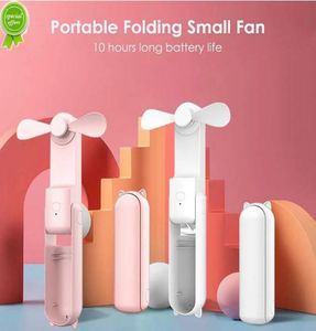 New Mini Silent Small Fan Usb Electric Handheld Fan Folding Portable Fan Desk Office Multi Function Household Portable Charging Multifunctional Power