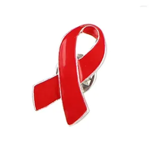 Brosches hiv aids medvetenhet brosch lapel pin rött band märke kläddekoration smycken