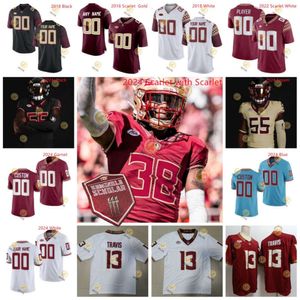 FSU Football Jersey Asante Samuel Jr. Danny McManus 16 Dylan McNamara 0 Fabien Lovett zszył Roydell Williams Earl Little Jr. Jordoun Travis Floridastate Jerseys