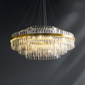 Luxur Crystal LED Pendant Lights Living Dining Room Lighting Luster Decor Chandelier Lamp inomhus Hotell Lampor Fixtur