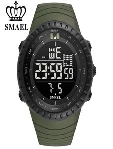SMAEL Men Outdoor Sports Electronic chronograph 2018 New Men039s Watch Big Dial Digital 50M waterproof Digital LED Wrist Watche3927942