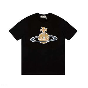 Tshirt di magliette con maglietta di vasca da gigante con camicia di alta qualità di viviennes West Viviennes Westwood T-shirt Brand Brand Weatshirt Men Women Summer Letters Cotton Shirt 806