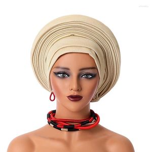 L'abbigliamento etnico ha già reso la testa femminile di gele da donna avvolta la Nigeria legami coppia di feste di nozze elegante africano headtie turban 2024