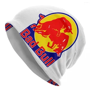 Berets Bad Bull Bonnet Hats Animal Cow Beanie Custom Skullies Beanies Spring Hip Hop Unisex Adult Outdoor Elastic Caps