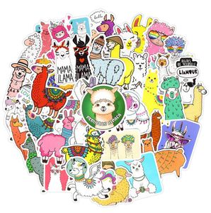 50 datorer Waterproof Cut Llama Stickers Pack Toys For Kids Teens till DIY Laptop Water Bottle Scrapbook Guitar Skateboard Bike Party FA3759917