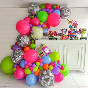 Party Decoration 80s 90s Disco Balloon Garland Arch Kit Radio Foil Back to Birthday Retro Hip Hop Decor