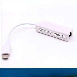 Aluminium stopu USB Ethernet USB-C do RJ45 Adapter LAN dla MacBooka Pro Samsung Galaxy S9/S8 Karta sieciowa Card Ethernet USB