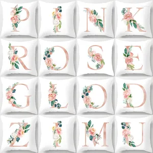 Pillow The Latest Baby Room Decoration Letter Case English Alphabet Polyester Cover For Sofa Flower