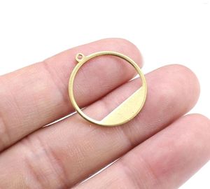 Charms 20pcs Brass For Jewelry Making Round Earring 20.5mm Circle Charm Findings R424