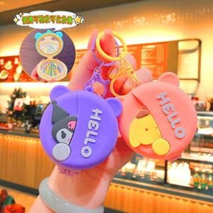 Multifunctional Makeup Mirror Keychain Gift Small Product Cute Cartoon Pendant Keychain Small Pendant