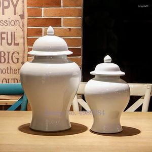 Vases Modern Ceramics General Jar Chinese Retro Handicraft Furnishings Vase Desktop Storage Decoration Home Accessories