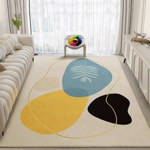 Carpets Living Room Door Mat Carpet Waterproof Rugs Irregular Print Square Rug Soft Design Large Tapete European Style Home Decor