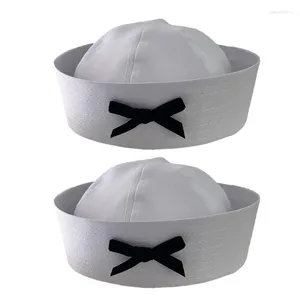 Boinas marinheiros navios boat capitão capitão de mar branco marinho adulto marinho marinho preto bowknot decoração halloween party cosplay roupa