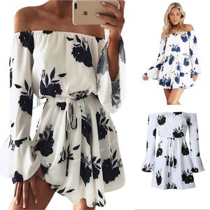 2024 New One shoulder sexy backless printed dress