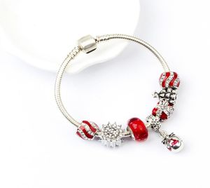 Europe and the United States Strands DIY beaded Christmas style bracelet fashion snow jewelry holiday gifts whole9223244