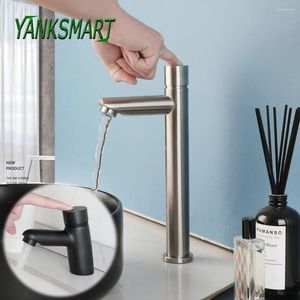 Banyo Lavabo muslukları Yanksmart Oto Kendi Kendini Kapatma Su Tasarruf Musluğu Washbasin Vanity Gecikme İtme Düğmesi Bölümü Torneira Sadece Soğuk Musluk