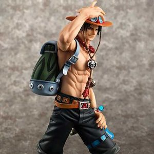 장난감 피겨 23cm 고품질 원피스 DX10th Fire Fist Escal D Ace Luffy Brother Pirate Anime Puppets 액션 피겨 모델 장난감