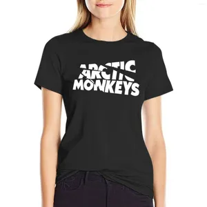 Camiseta do Monkey Arctic Polos femininos Roupos de anime Camisa de estampa de animais coreanos para meninas camisetas pacote de mulheres