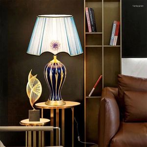 Bordslampor Temaren Contemporary Ceramics Lamp lyxigt vardagsrum sovrummet sängbord ljus eltekniska dekorativa ljus
