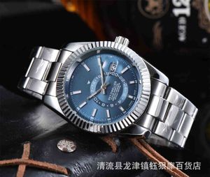 Titta på Watches AAA 2024 Solid Steel Band Watch Business Mens Quartz Watch With Calendar Function Mens Watch