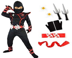 Ninja Costume Child Ninja Party Costumes Boys Halloween Fancy Dress Anime Cosplay Warrior Ninja Suit Kids Ubrania Set G091494582