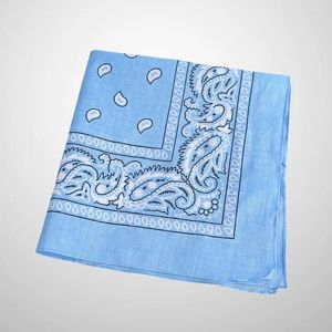 Bandanas Cotton مطبوع Bandana Paisley Balaclava Square Square Women's Beads for Hip- Hop Cycling DIY Cover Sky-