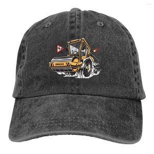 Ball Caps Leisure Fashion Men's And Women's Baseball Heavy Equipment Of Steamroller With Smoke Under Dad's Hat Running