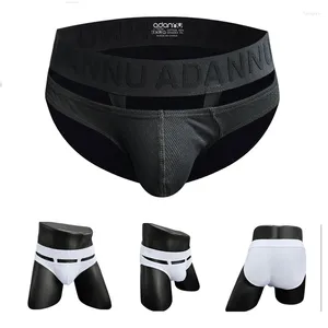 Underpants Slim Masculino Pesca de algodão pura cor sexy respirável u convexo saco de roupa íntima brasileira