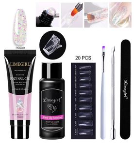 Nail Art Kits Limegirl 15ml Acryl Gel UV LED Extension Acrylic For Tip Quick Polygels Crystal Acrylgel9678872