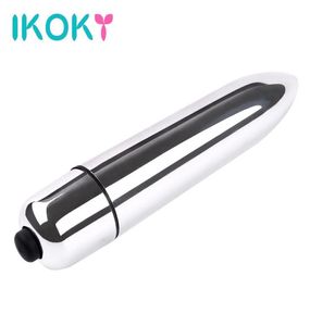 Ikoky Silver Sex Vibrators для женщин G Spot Clit Bullet Vibrative Massage Dildo Toys для женщин, продающих магазин Q1707188832561