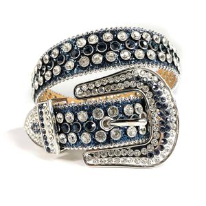 Sundo Top mens Belts Ladi Belt Shiny Rhintone inlaid Diamond Studded Wtern Belt4969548