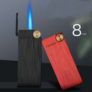 Wholesale Price Multiple Colors Cigar Lighter Windproof Blue Flame Torch Flint Butane Without Gas Lighter