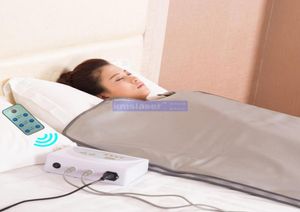 Items 2 Zone Sauna Blanket FIR Far infrared Slimming heating SPA Therapy PORTABLE DETOX machine4340354