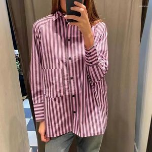 Women's Blouses 2024 Spring And Summer Cotton Striped Shirt / Pleated Skirt For Women