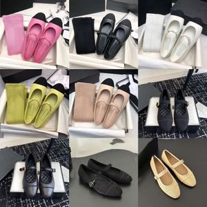 Designer Dress Dance Shoes Top Quality Cloth Mary Jane Ballet Flat Shoes Strap Sandal Loafers Womens Flat Dress Shoes Luxury Designer Shoes Office Shoes Black White