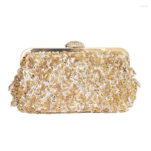 Sacchi da sera donne perle sequestrate sequestrate oro di bling nere paillettes eleganti clutine clutch borse borse borse da rossetto e borse