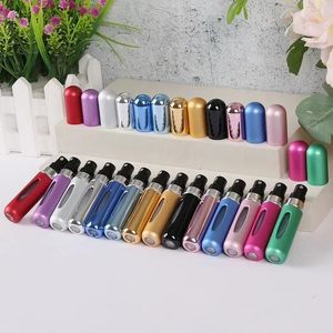 Storage Bottles Portable Spray Bottle Mini Perfume Glass Travel Aluminum Atomizer Empty Metal Parfume Atomiser Sprayer Beauty