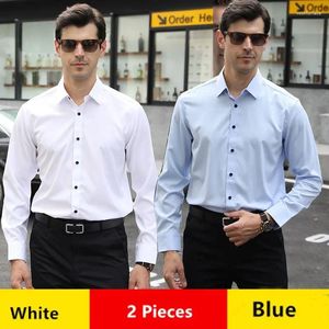 Erkekler Elbise Gömlek İlkbahar ve Sonbahar Amerika Birleşik Devletleri Kod İş İş Uzun Kollu Gömlek Ücretsiz Ulaşım Düz Renk Sıradan Resmi Artı Boyutlu Sosyal