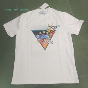 メンズTシャツメンズTブランドデザイナーティーズレインボーマッシュルームレタープリント短袖