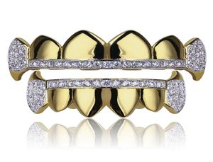 Gold Grillz Jewelry Hip Hop Dental Grills 2019 Fashion Exquisite С Являющимися цирконом 18K Золотые.