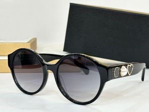 Óculos de sol redondos dourados preto/cinza gradiente feminino designer óculos de sol de alta qualidade sunnies sunnies sonnenbrille tons de moda uv400 óculos