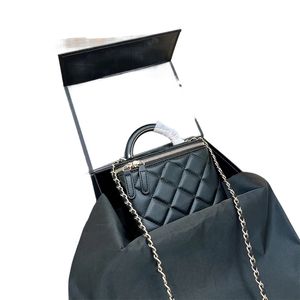 2024 New 7A Luxus Designer -Taschen Echtes Leder -Crossbody -Taschen Make -up -Koffer mit 22A -Griff -Schulter -Damenbeutel mit Spiegel Luxurys Handtasche Fashion Handb